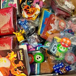 Collection of Pokemon TCG Accessories - Coins, Sleeves, Dividers, Figurines, etc - Image 1