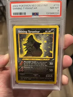 2002 POKEMON NEO DESTINY #113 SHINING TYRANITAR PSA 8 - Image 3