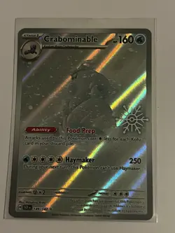 Crabominable (149/142) Holiday 2025 Snowflake Stamp Promo - Pokemon TCG: SCR - Image 1