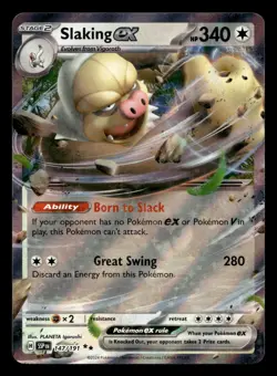 Slaking ex 147/191 Double Rare Surging Sparks Pokemon NM - Image 1