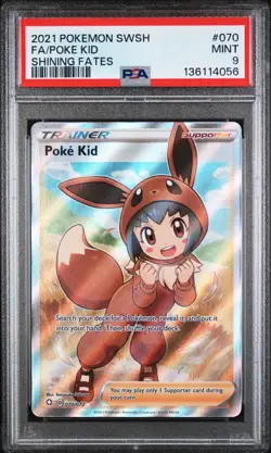 2021 Pokemon EN Shining Fates Poke Kid 070/072 PSA 9 - Image 1