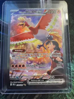 Pokemon Destined Rivals Ethan's Ho-Oh EX 230/182 SIR PACK FRESH - Image 1