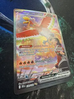 Pokemon Destined Rivals Ethan's Ho-Oh EX 230/182 SIR PACK FRESH - Image 2