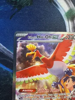 Pokemon Destined Rivals Ethan's Ho-Oh EX 230/182 SIR PACK FRESH - Image 4
