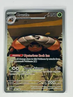 Pokemon TCG Crustle 186/182 Destined Rivals Illustration Rare Full Art Holo NM - Image 1