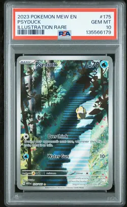 2023 POKEMON MEW EN-151 ILLUSTRATION RARE #175 PSYDUCK PSA 10 - Image 1