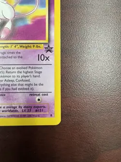 Pokemon TCG: 1999-2000 Vintage Rare -- Mew Promo #8 WOTC Black Star LP - Image 5