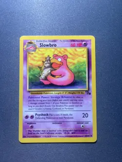 Pokemon TCG Slowbro Fossil 43/62 Unlimited 1999-2000 Wizards Base Set - Image 1