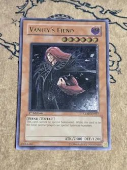 Yugioh Vanity's Fiend CDIP-EN017 1st Edition Ultimate Rare VLP-NM - Image 1