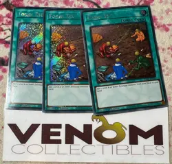 3x (M/NM) *EURO* Fossil Dig RA01-EN053 Platinum Secret Rare 1st Edition YuGiOh - Image 1