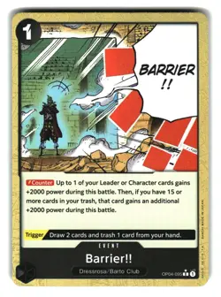 Barrier!! OP04-095 Alt Art Textured The Best One Piece Card - Image 1