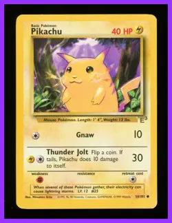 Pikachu - 58/102 - E3 Gold Stamp Promo - Base Set - Pokemon Card - Image 1