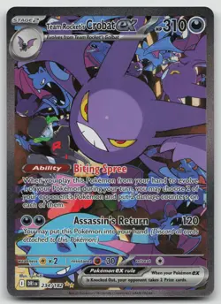 Pokemon TCG Team Rockets Crobat EX Sir 234/182 Destined Rivals NM Card - Image 1