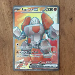 Pokemon TCG Regirock EX 214/182 Destined Rivals Ultra Rare NM Card - Image 1