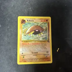 Pokemon TCG Kabuto 50/62 Fossil Unlimited Card WOTC Free Shipping D66 - Image 1