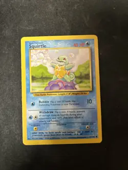 Squirtle 63/102 Base Set Regular Pokemon Card D11 - Image 1
