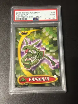 PSA 9 Near Mint 2004 Topps Pokemon Advanced Challenge Rayquaza Card #54 - Image 1