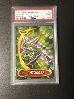 PSA 9 Near Mint 2004 Topps Pokemon Advanced Challenge Rayquaza Card #54 - Image 2
