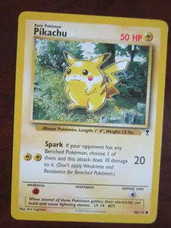 PIKACHU POKEMON CARD 86/110 LEGENDARY COLLECTION NON HOLO NEVER PLAYED NM- - Image 1