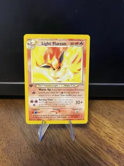Pokemon Neo Destiny Light Flareon TCG 1st Edition Card 46/105 - Image 1