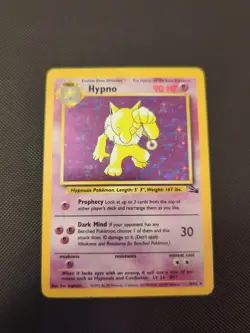 Pokemon TCG Hypno English LP/MP 8/62 Fossil Holo Rare Vintage Card - Image 1