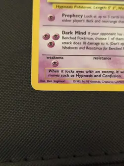 Pokemon TCG Hypno English LP/MP 8/62 Fossil Holo Rare Vintage Card - Image 5