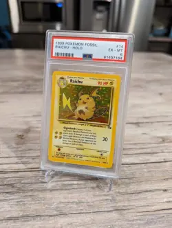 1999 Pokemon Fossil - #14 Raichu Holo - PSA 6 Graded Trading Card - Image 2