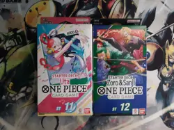 One Piece Card Game Starter Deck 11 & 12 English Uta, Zoro & Sanji Sealed - Image 1