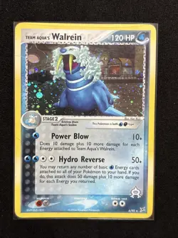 Team Aqua's Walrein 6/95 EX Team Magma Vs Team Aqua Holo Pokemon Card HP - Image 1