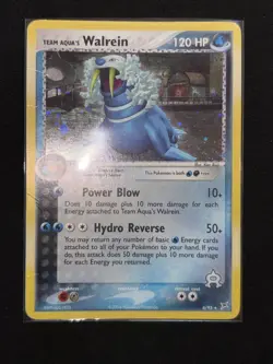 Team Aqua's Walrein 6/95 EX Team Magma Vs Team Aqua Holo Pokemon Card HP - Image 3