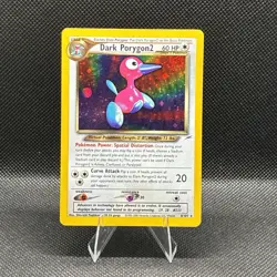 (LP+) Dark Porygon2 8 Holo Rare Neo Destiny Unlimited Vintage 2000 Pokemon Card - Image 1