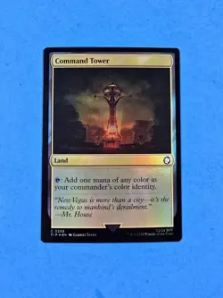 1x Command Tower Universes Beyond Fallout 2024 PIP Mtg Magic Card Land 259 Foil - Image 1