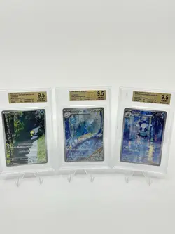 BGS 9.5 Pokemon Card 151 Japanese Psyduck Dragonair Poliwhirl Art Rare 3Card Set - Image 1