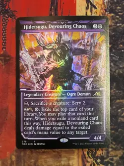 MTG Card: Hidetsugu, Devouring Chaos (Kamigawa: Neon Dynasty) SHOWCASE FOIL - Image 1