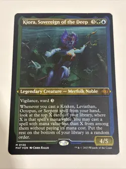 Kiora Sovereign of the Deep - FOIL Etched - MTG - MOM AFETRMATH - NM - Image 1