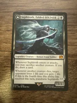 Magic The Gathering Final Fantasy Sephiroth, Fabled SOLDIER M 0115 Mint Non Foil - Image 1