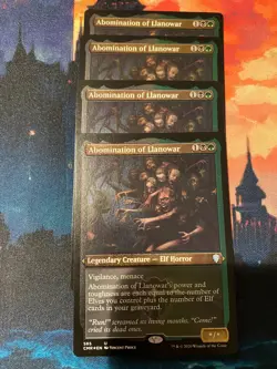 MTG Commander Legends Abomination of Llanowar Foil Etched x 4 - Image 1