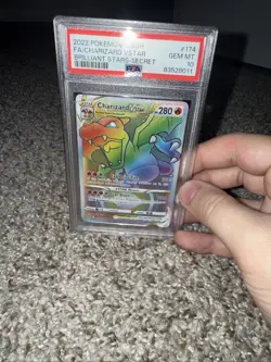 2022 Pokemon SWSH FA/Charizard VSTAR Brilliant Stars Secret #174 PSA 10 Gem Mint - Image 2