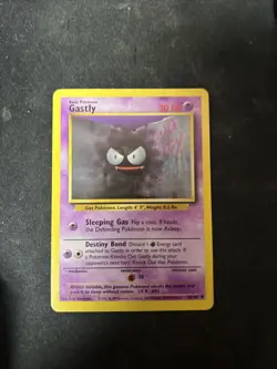 Gastly 50/102 Base Set Unlimited Common Wotc Vintage Pokemon D12 - Image 1