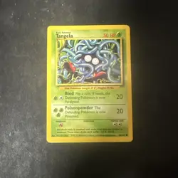 Pokemon Base Set Unlimited 66/102 Tangela Common D12 - Image 1