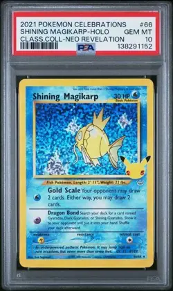 PSA 10 Gem Mint Pokemon Classics Collection Shining Magikarp Holo #66 - Image 1