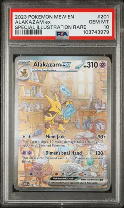 2023 Pokemon MEW EN Alakazam ex 201/165 Special Illustration Rare PSA 10 (979 - Image 1