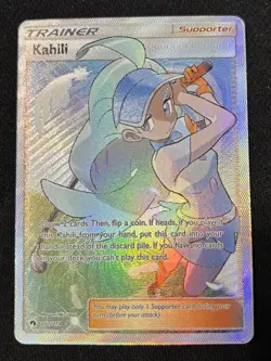 Pokemon Kahili Ultra Rare Full Art Holo Trainer Sun & Moon Lost Thunder 210/214 - Image 1