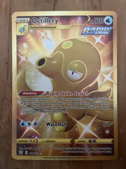 Pokemon TCG Octillery 178/163 Gold Shiny Secret Rare Battle Styles Set NM - Image 1