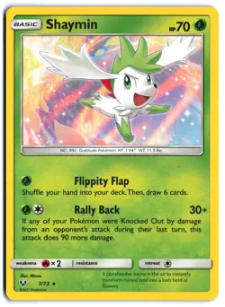 Shaymin Holo Rare Shining Legends 7/73 Holo NM Pokemon TCG - Image 1