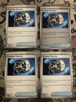 4x Counter Catcher 160/182 SV04 : Paradox Rift Uncommon Pokemon TCG Playset - Image 1
