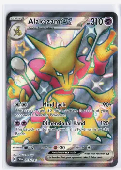 Alakazam ex 215/091 Sv: Paldean Fates | Shiny Ultra Rare | Near Mint Pokemon TCG - Image 1