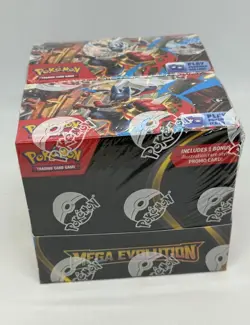 (2) FACTORY SEALED Pokemon Mega Evolution Enhanced Booster Box LOT TCG - Image 1