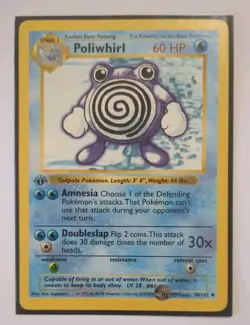 Poliwhirl 38/102 1st Edition - Pokemon Base Set 1st Edition (Shadowless) - Image 1