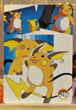 POKEMON POCKET MONSTERS VENDING PRISM STICKER 334 PIKACHU CHRISTMAS - Image 2